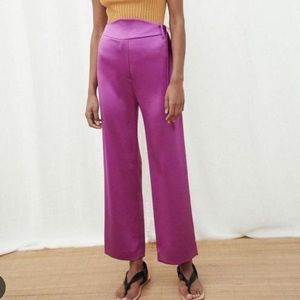 Nanushka Maye Pink Satin Pants